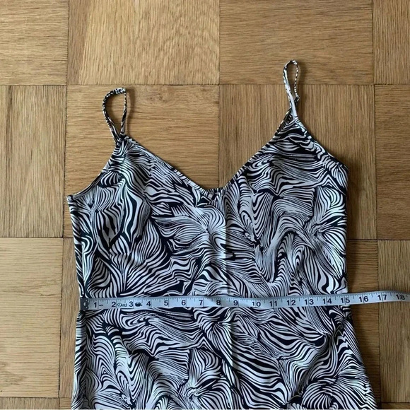 Wilfred Aritzia S Slip Dress Zebra Print Black White Animal Birch - Picture 6 of 9